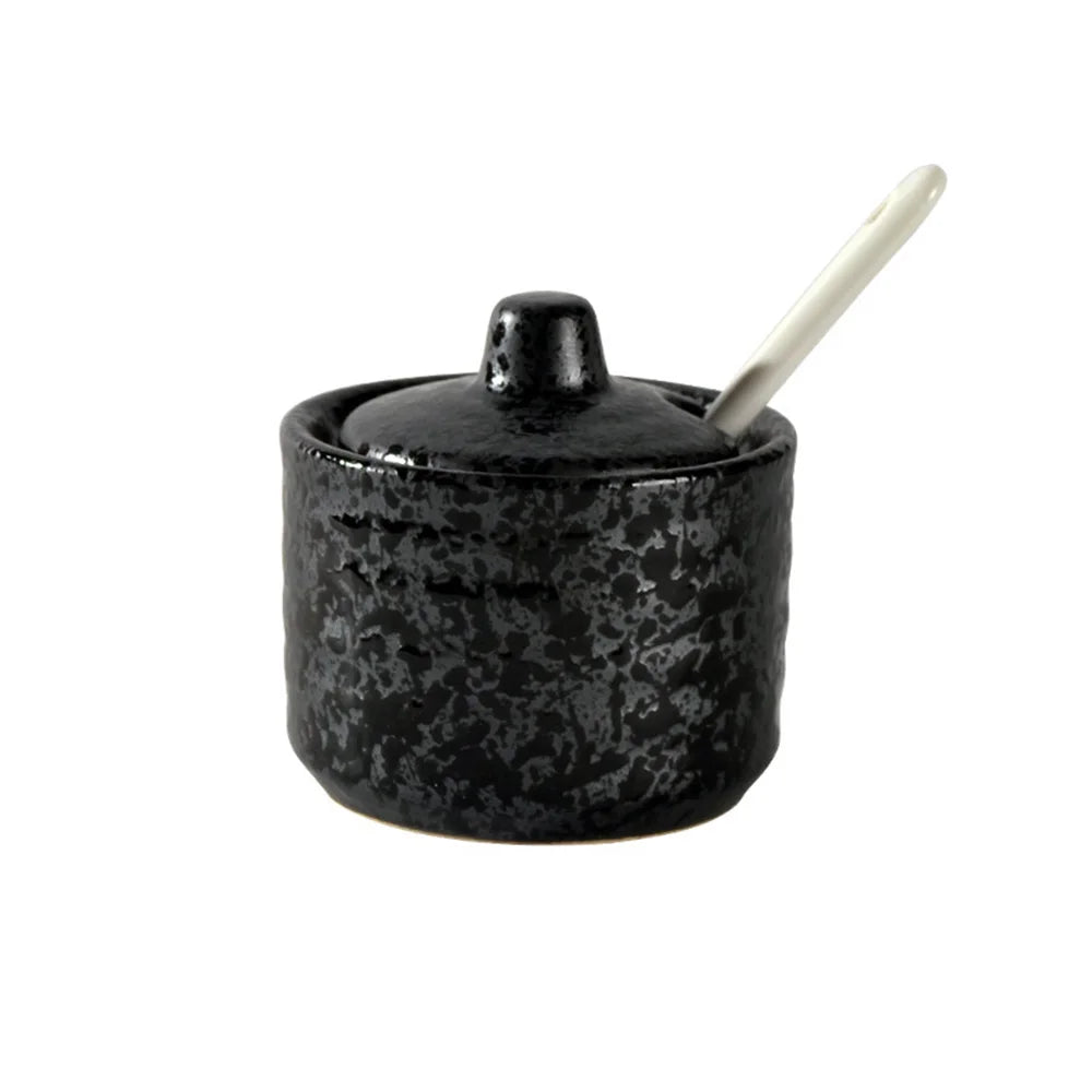 Wabi-Sabi Ceramic Seasoning Jar