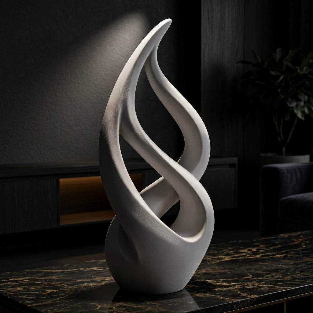 Abstract Flowing Curve Sculpture