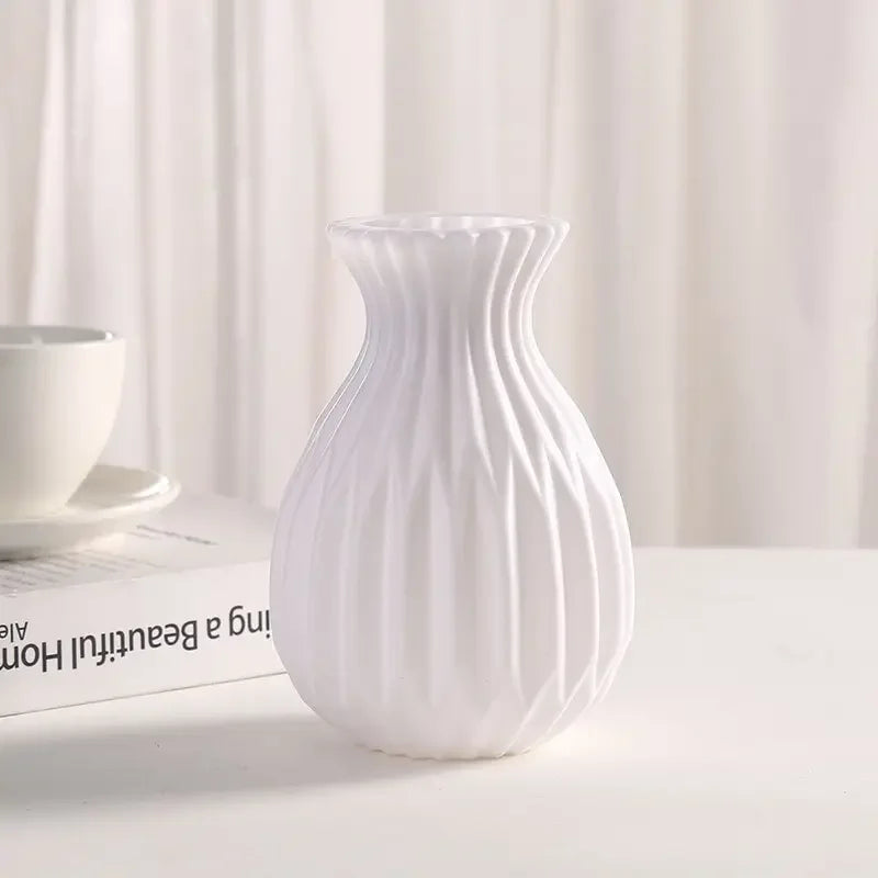 Minimalist White Decorative Vase