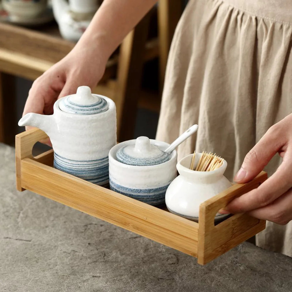Wabi-Sabi Ceramic Seasoning Jar
