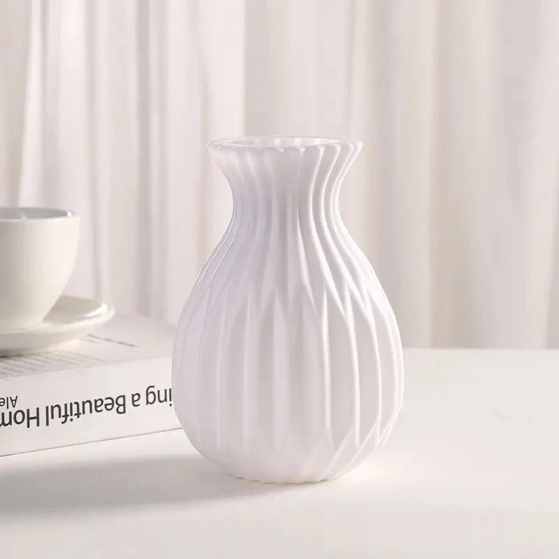Minimalist White Decorative Vase