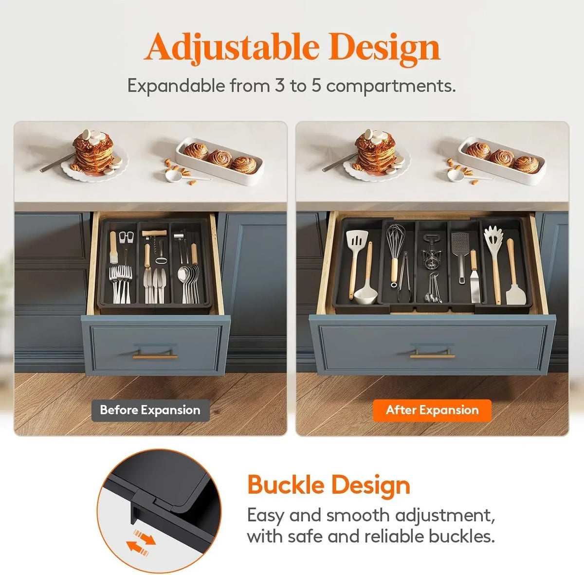 Expandable Cutlery Drawer Organizer